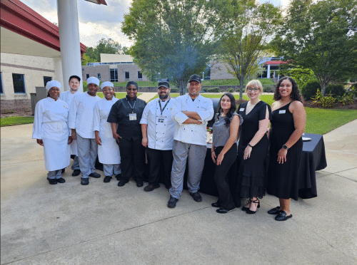 Culinary students and instructors