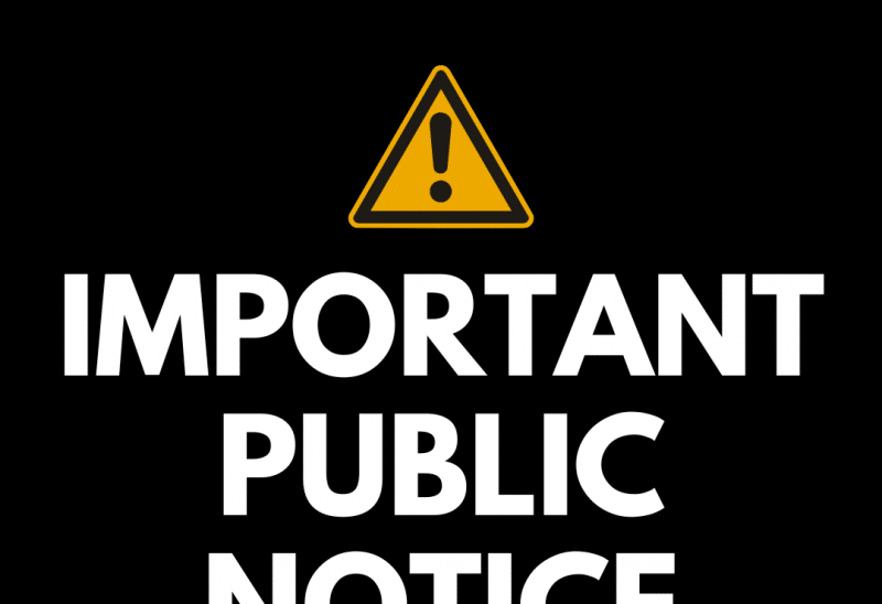 Important Public Notice