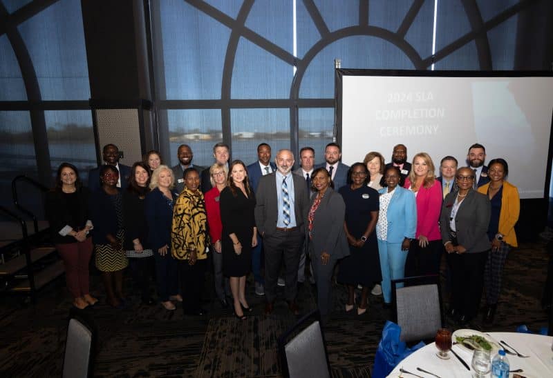 Steve Cromer and participants of the second cohort of TCSG’s Senior Leadership Academy recently celebrated their graduation from the program at a ceremony in Savannah.