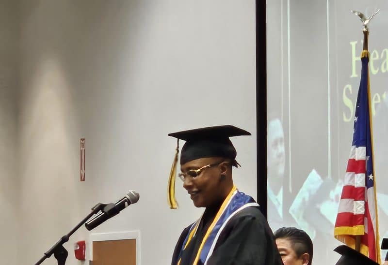 Grace Burton Addresses Her Fellow Graduates At The Fall Commencement Ceremony Held At Wgtc’s Callaway Conference Center In Lagrange.