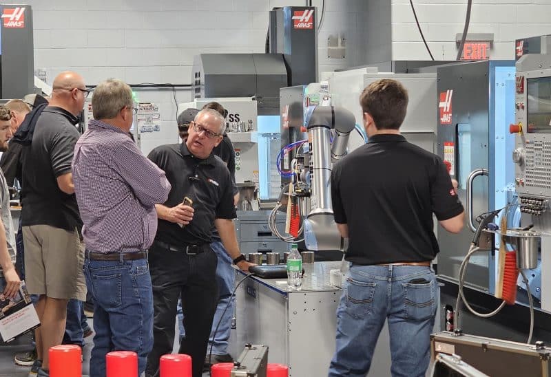 Haas Demo Day Instructor demoing equipment