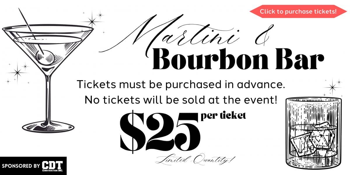 Click here to sign up for the Martini And Bourbon Bar tickets