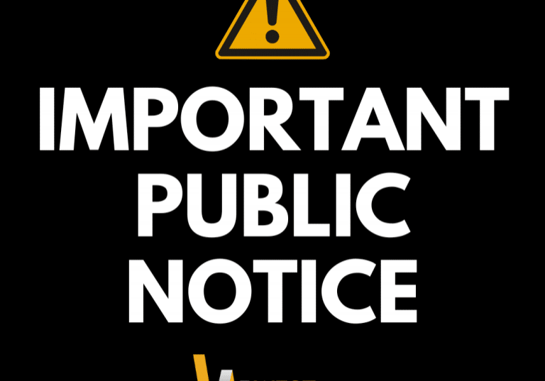 Important Public Notice